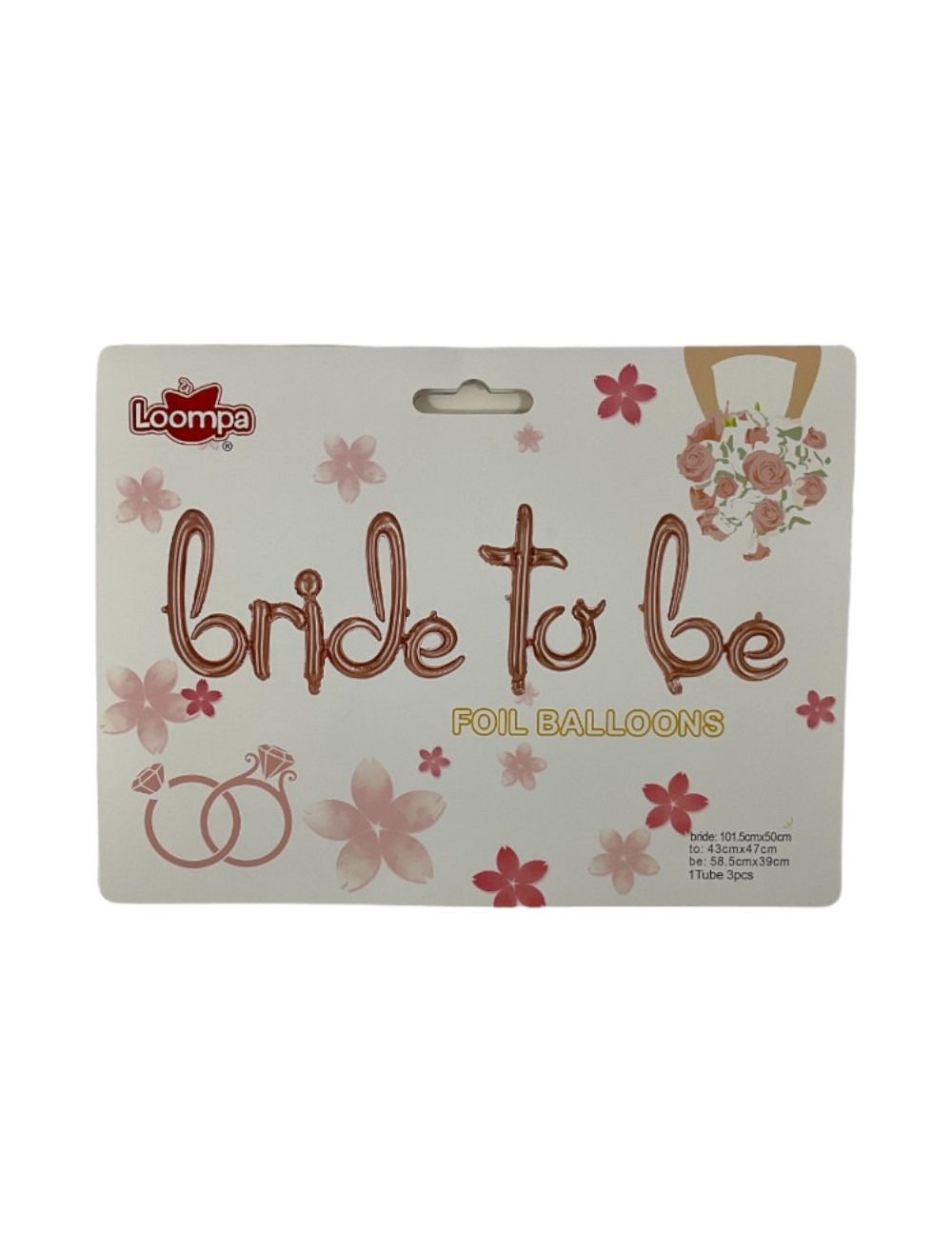 GLOBO METALIZADO  LETRAS BRIDE TO BE FW-808