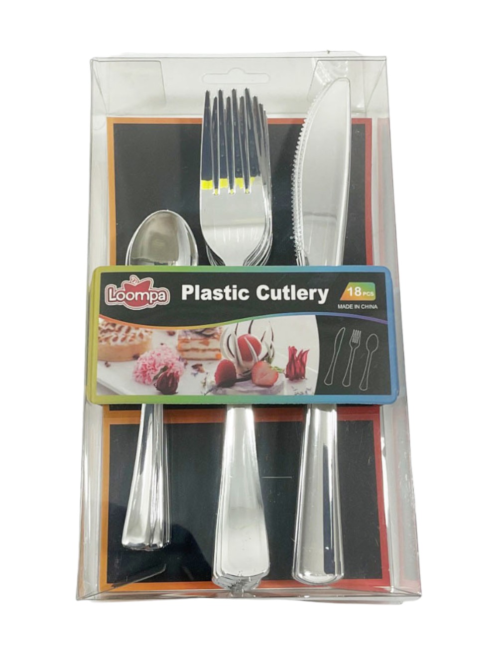 CUBIERTOS ACETATO X6 PIEZAS DORADO, PLATA, ORO ROSA