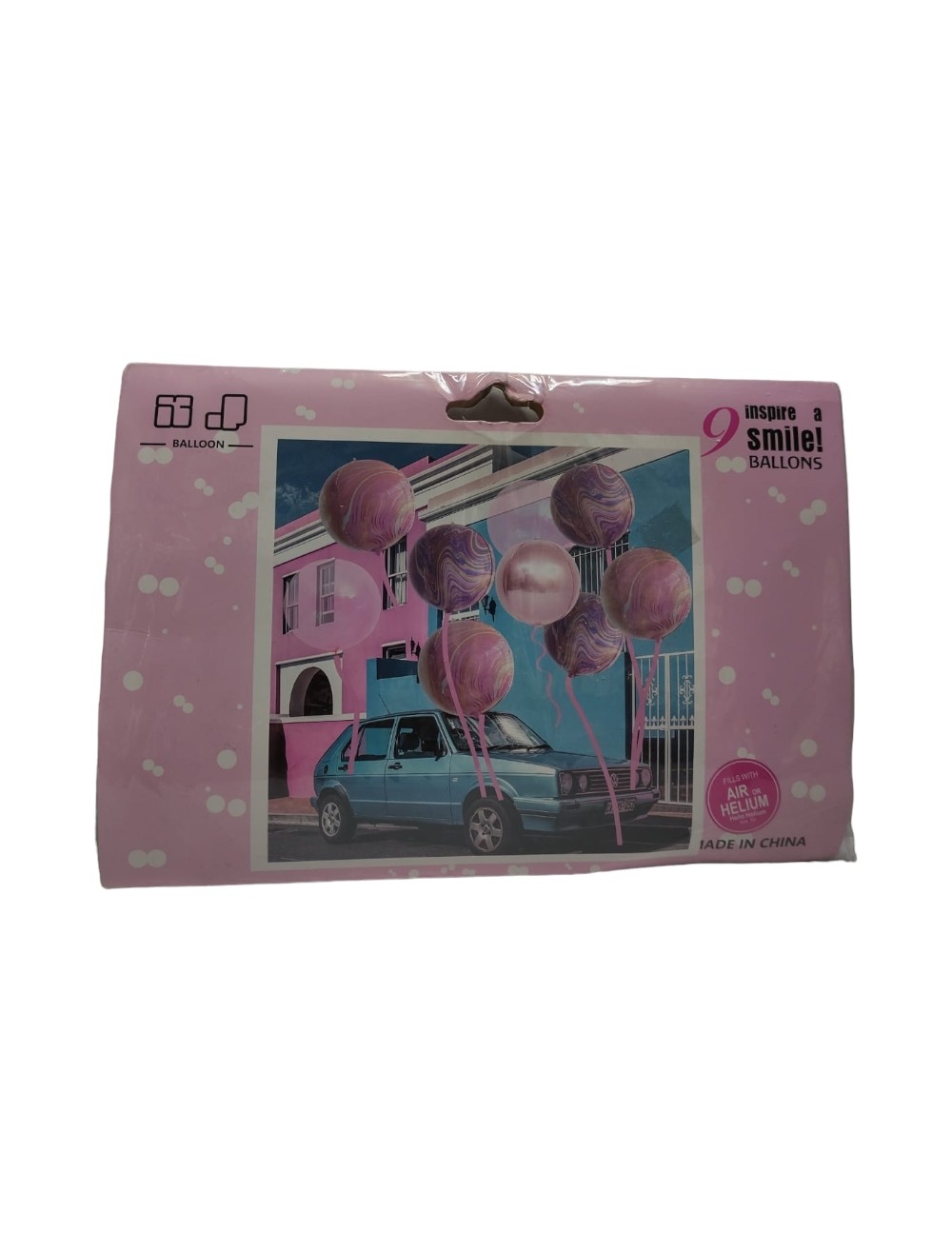 BOUQUET GLOBOS AGATA ROSAD0S X 9 PIEZAS