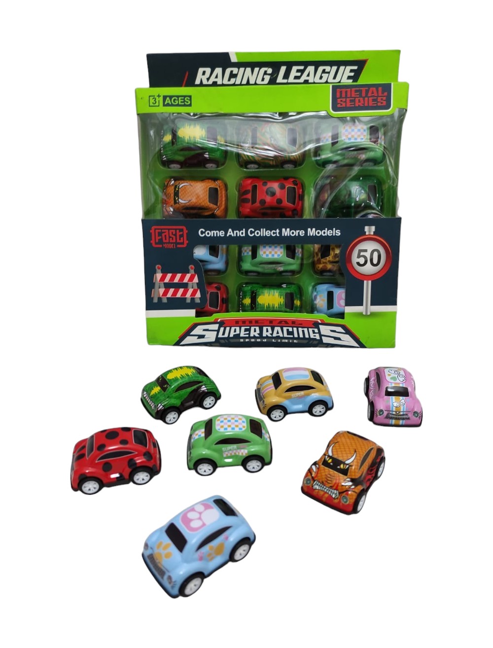 SET DE CARROS METALICOS X12 UND