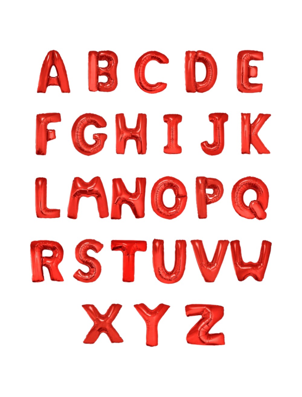 GLOBO LETRA 16 ROJA METALIZADA X1 UND