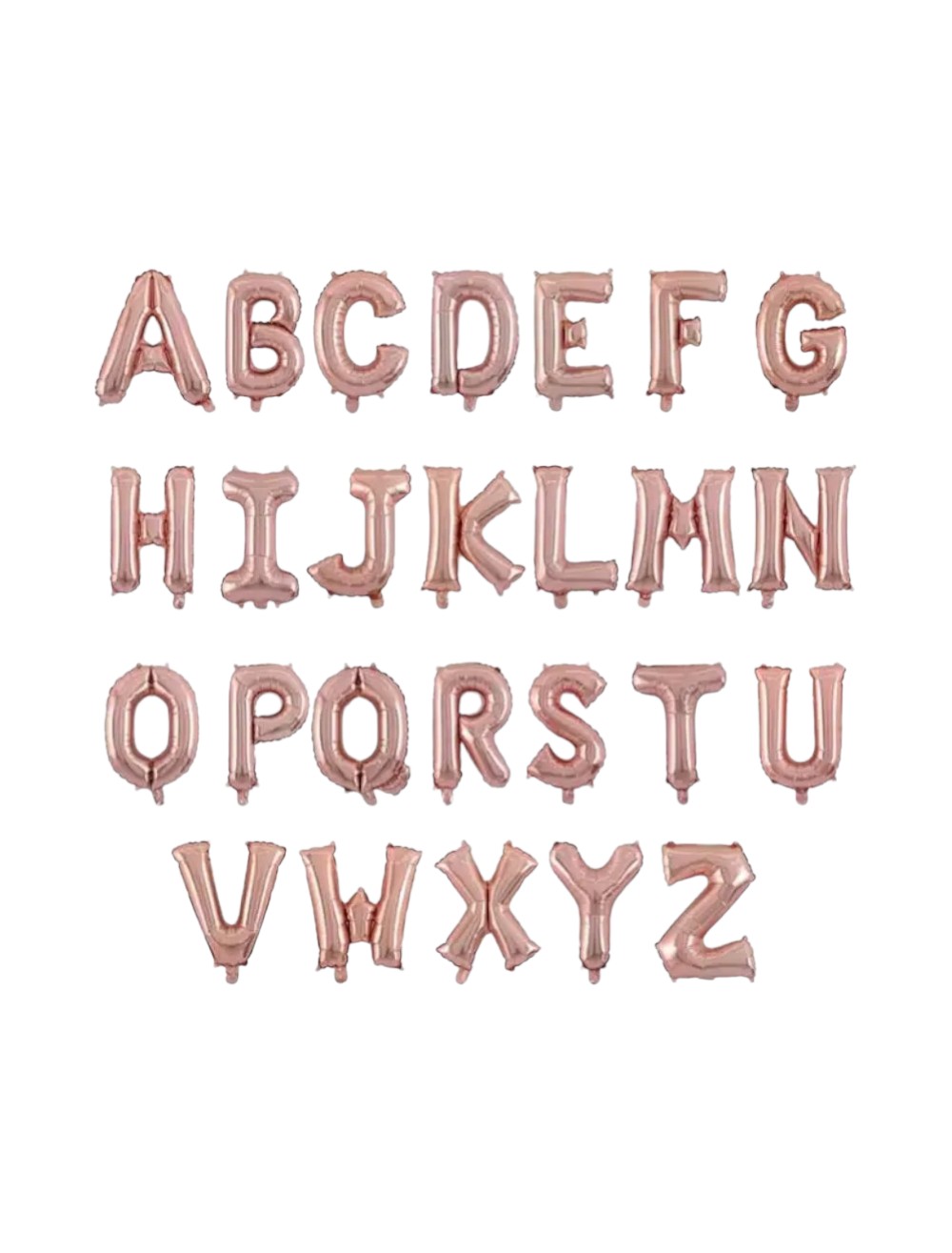 GLOBO METALIZADO LETRA ORO ROSA  X1 UND