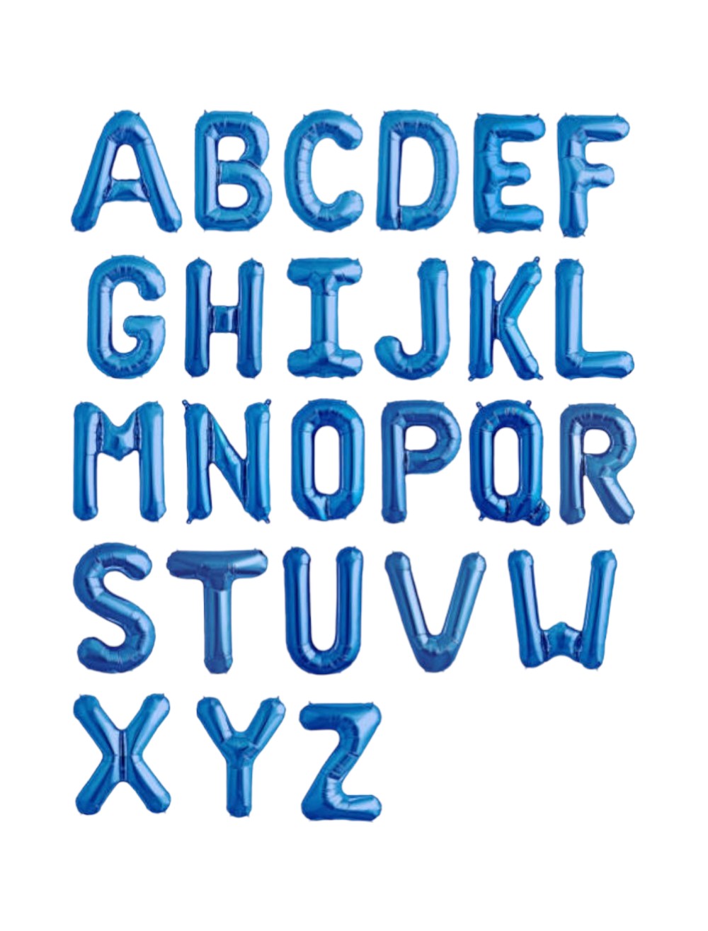 GLOBO LETRA METALIZADA 16 AZUL
