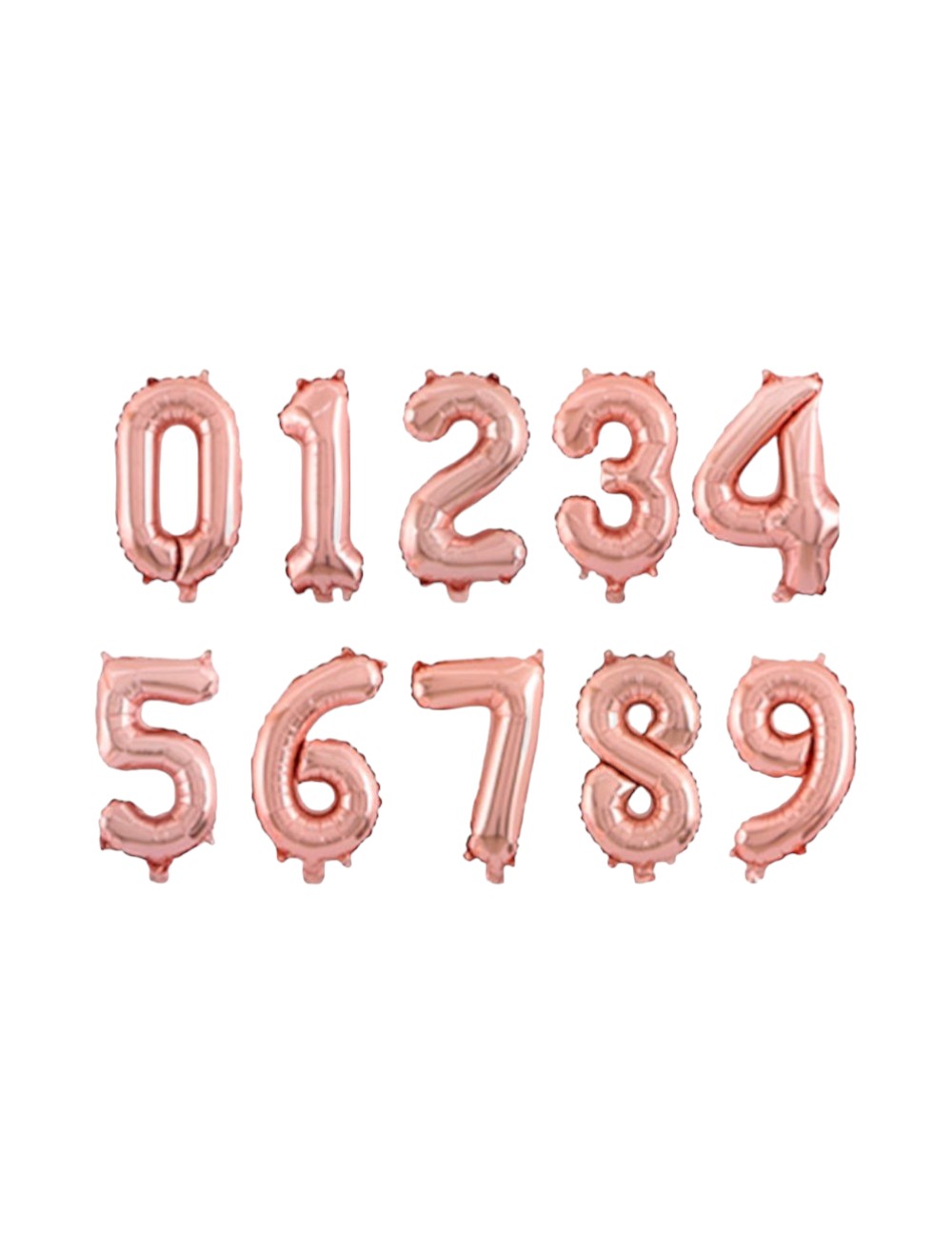 GLOBO METAL NUMERO  ORO ROSA 32