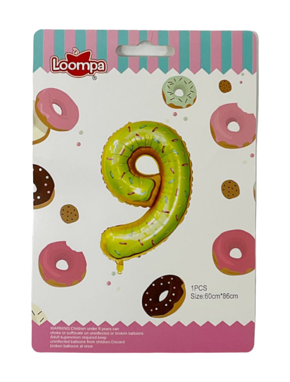 GLOBO METALIZADO NUMERO DULCES SURTIDO X1UND