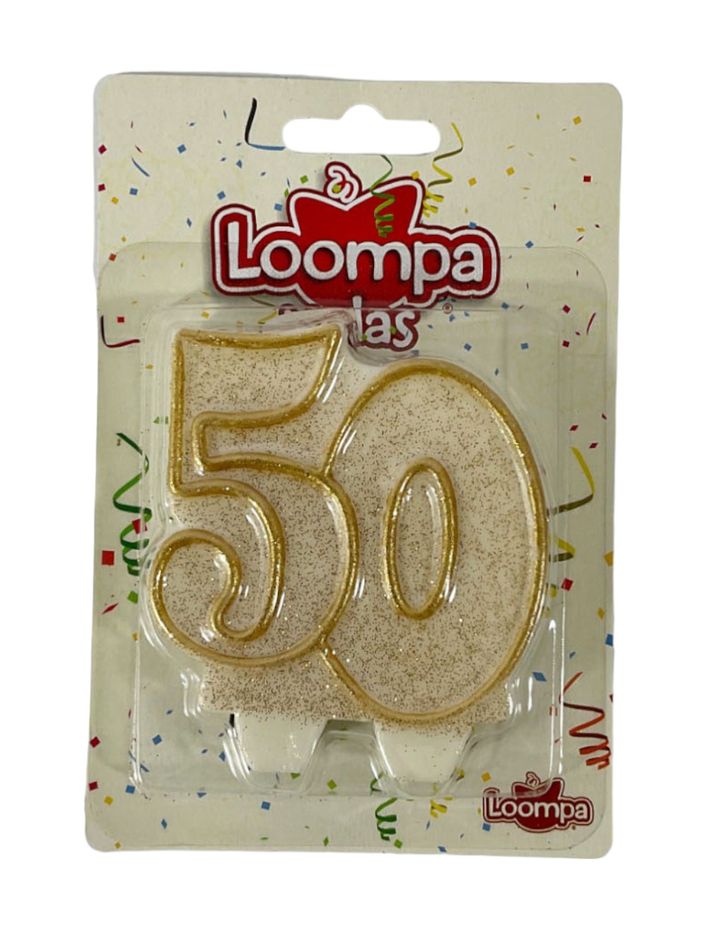 VELA NUMERO 50 DORADA