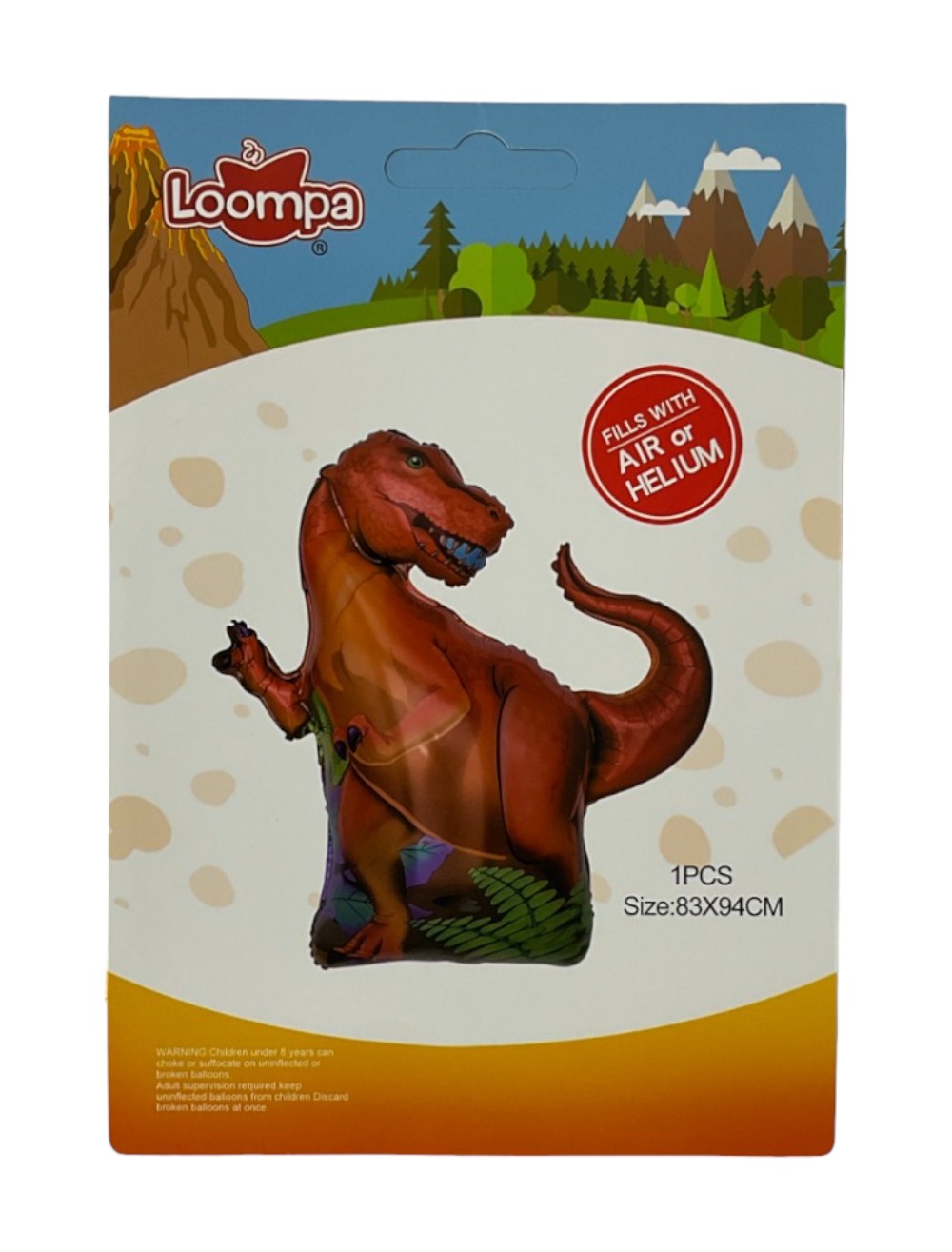 GLOBO METALIZADO DINOSAURIO GRANDE X1 UND