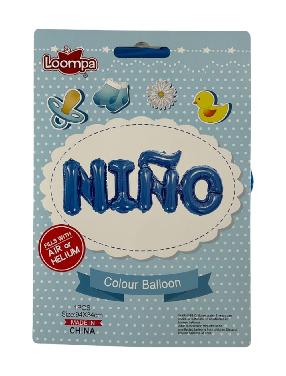 GLOBO METALIZADO LETRERO, NIÑO, NIÑA