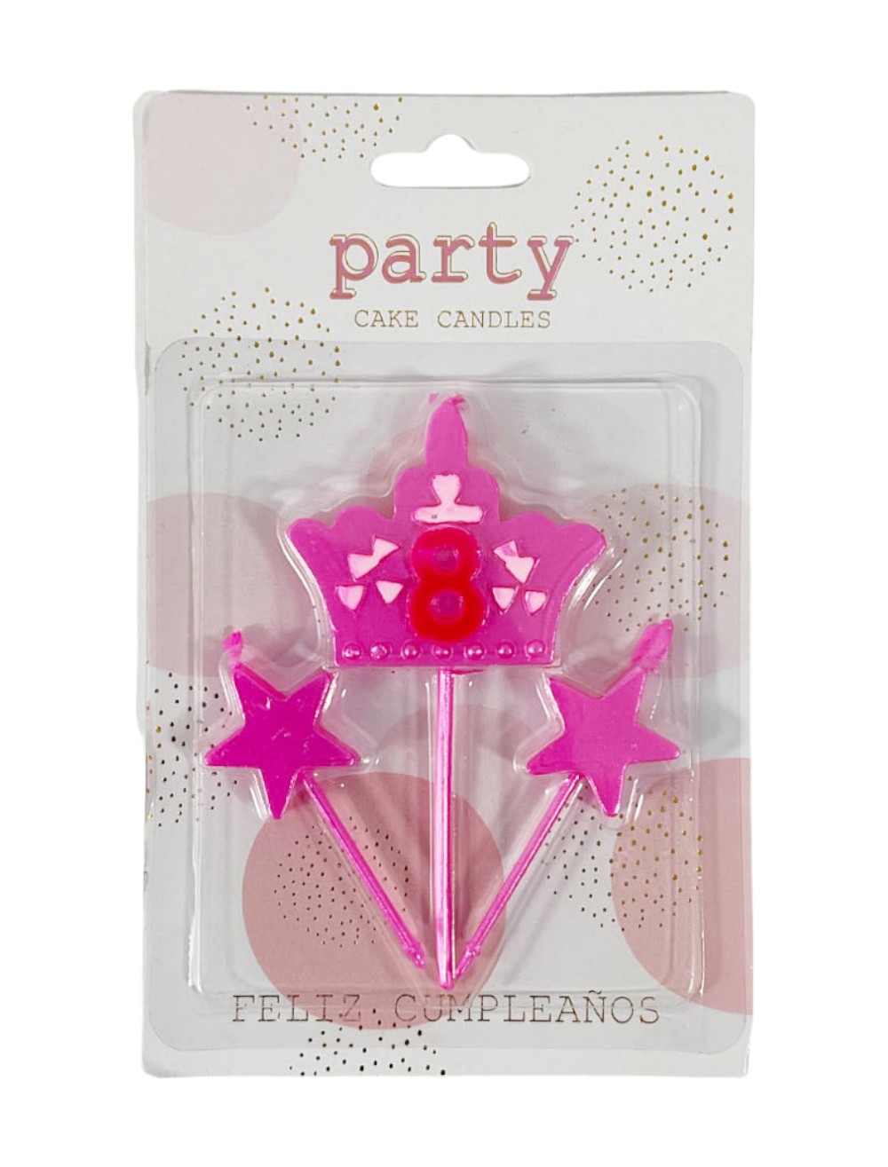 VELAS CORONAS NUMERO SURTIDO ROSADA, AZUL