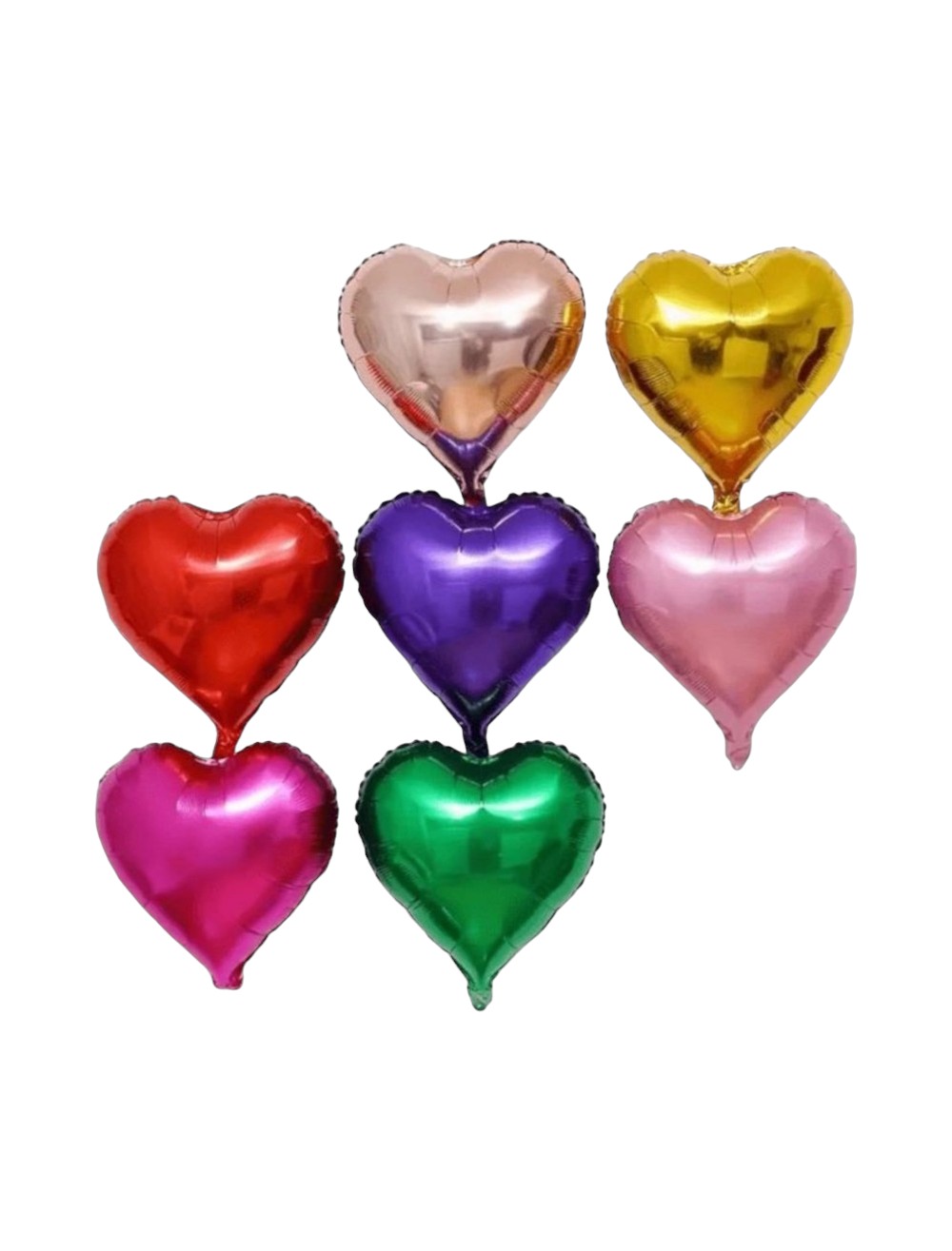 GLOBO METALIZADO CORAZON 5 PUL SURTIDO