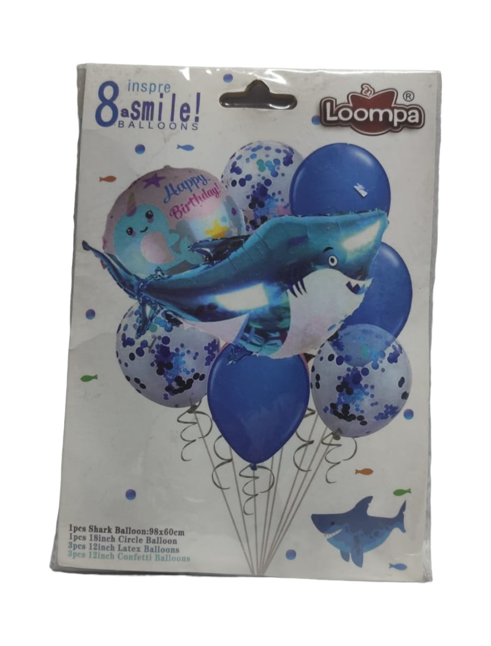 BOUQUET X8 UNIDADES TIBURON UNIUMPA