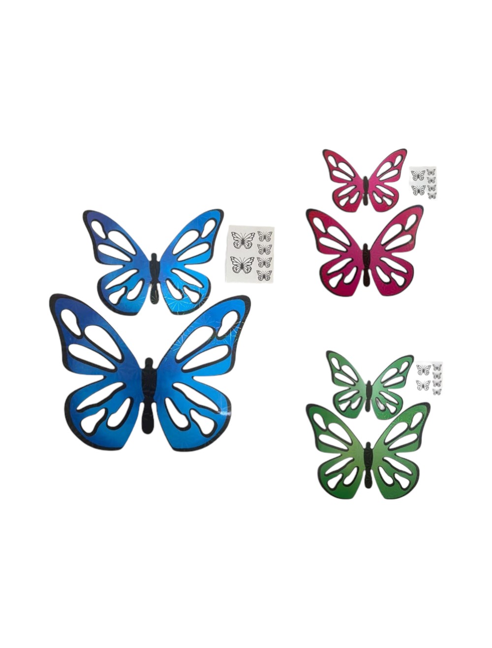 MARIPOSA TROQUELADA X6 UND COLORES SURTIDOS EDU