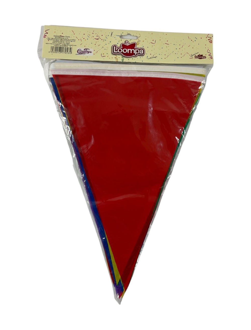 BANDERIN X10 MTS PLASTICO COLORES