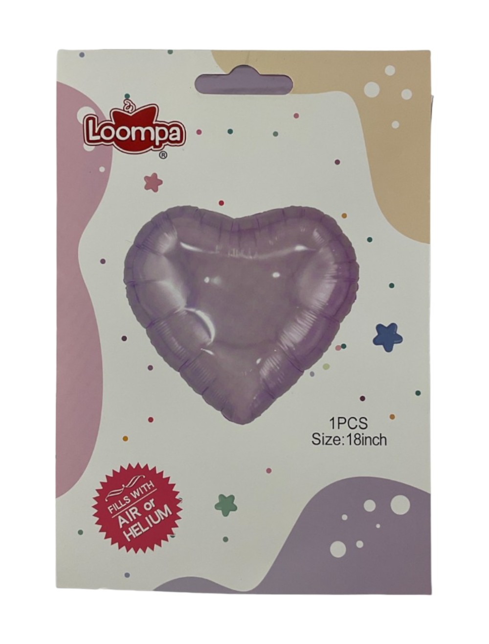 GLOBO METALIZADO CORAZON VIOLETA 1PCS