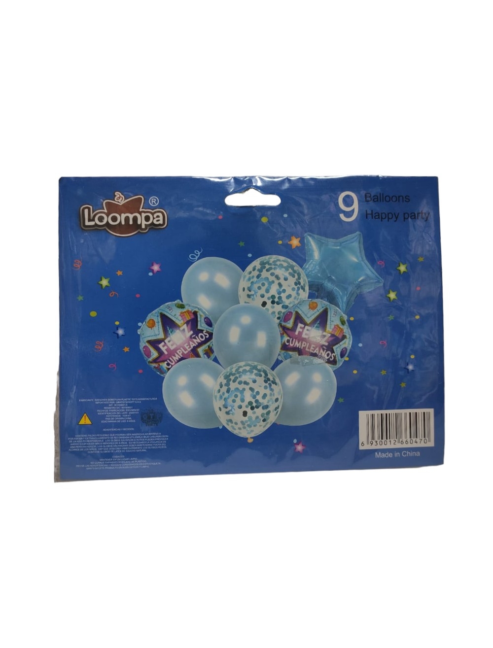 BOUQUET AZUL FC CON GLOBO LATEX Y METALIZADO UNIUMPA