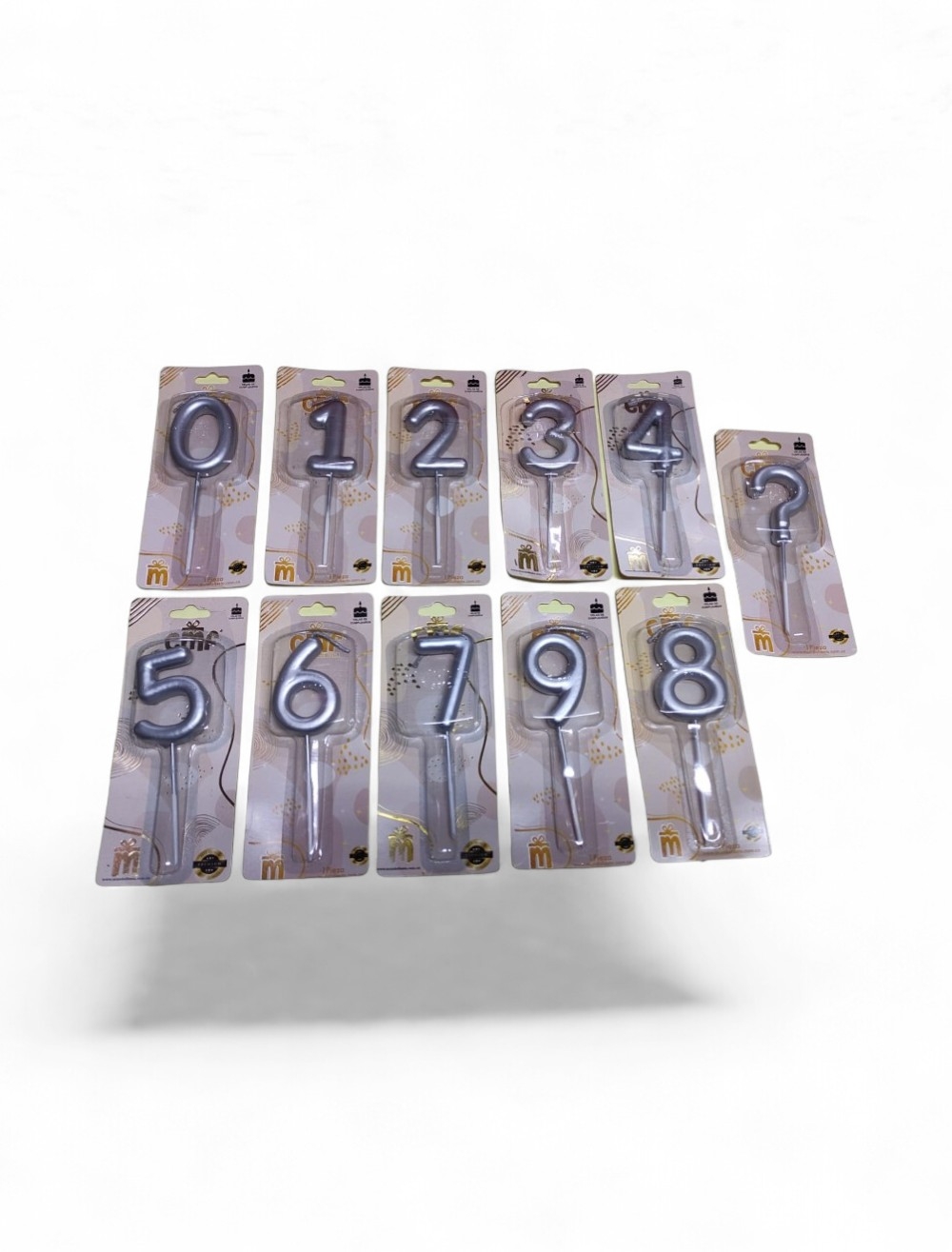 VELA NUMERO PREMIUN PLATEADA 