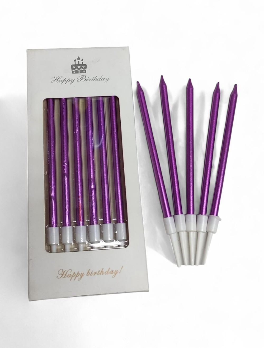 VELA LISA X6 UNIDADES MORADA UNIUMPA