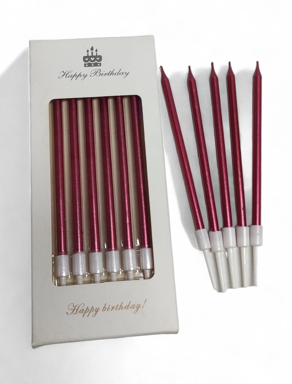 VELA LISA X 6UNIDADES ROJA UNIUMPA