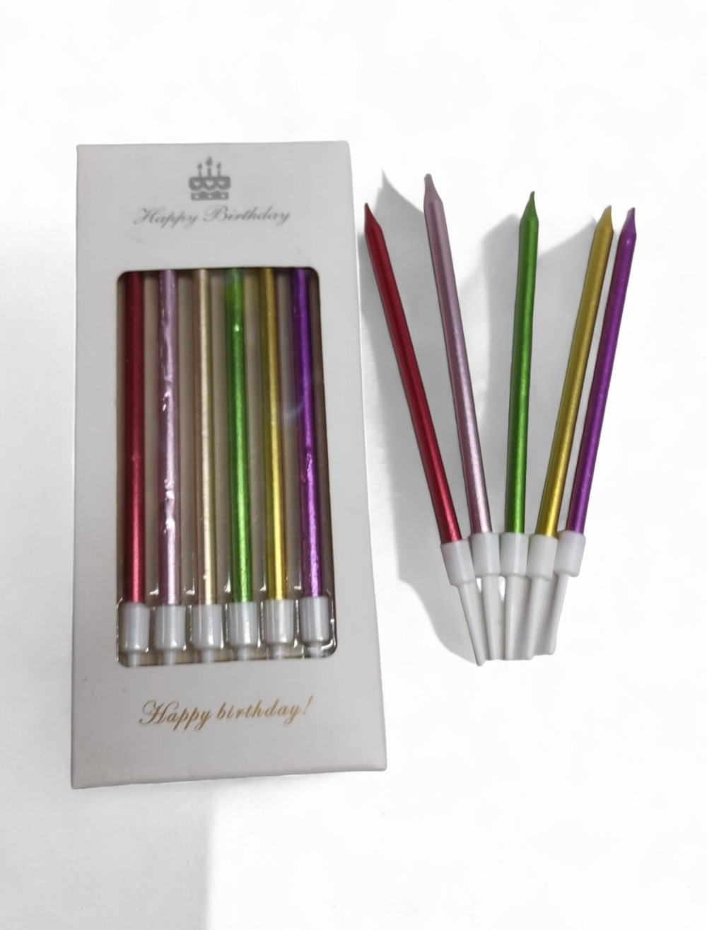 VELA LISAS COLORES SURTIDOS X 6 UNIDADES UNIUNPMA