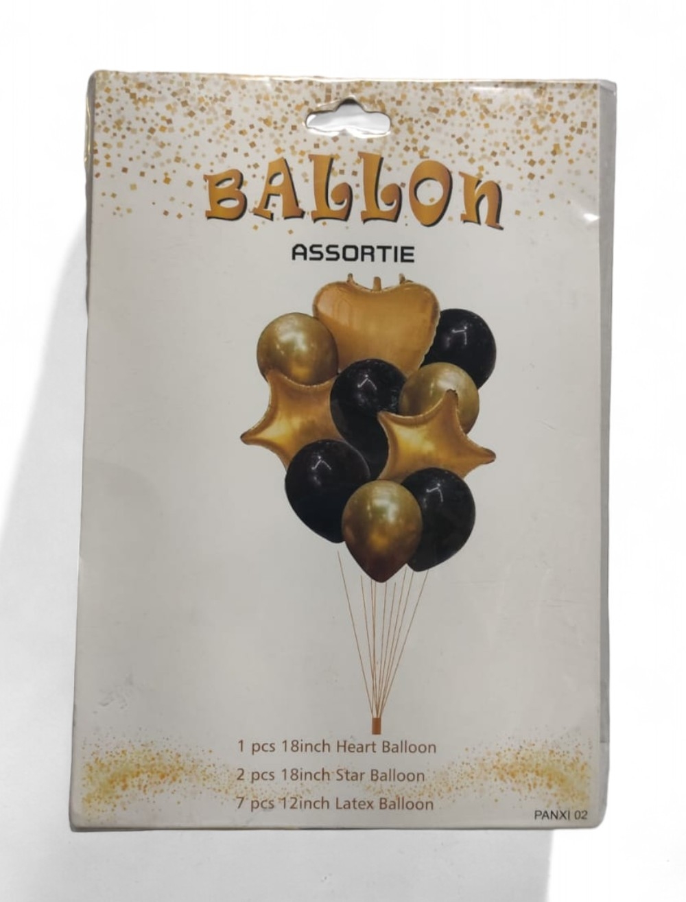 BOUQUET GLOBOS LATEX Y METAL X 10 UNIDADES DORADOS