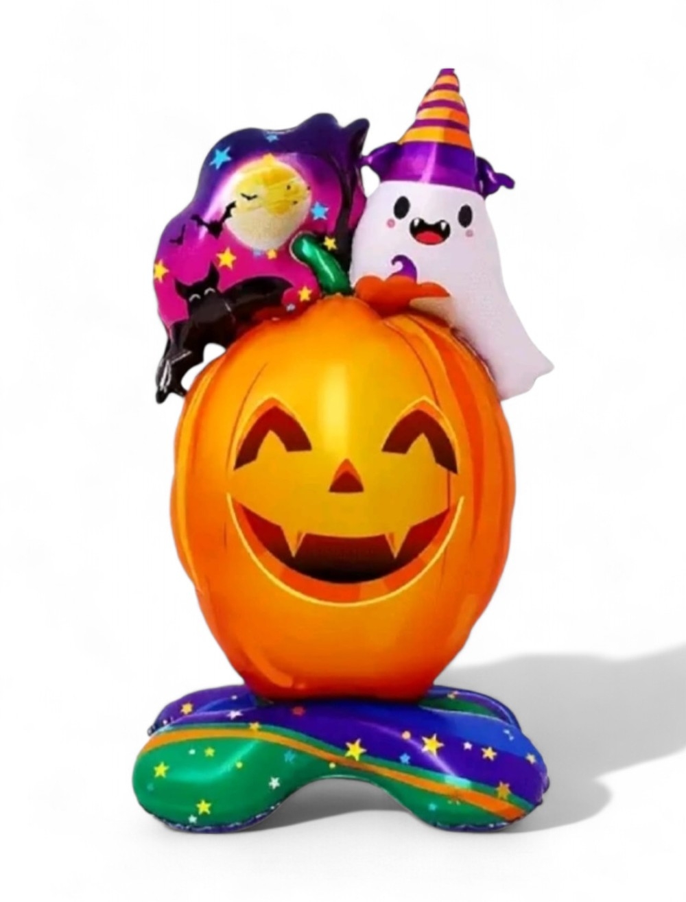GLOBO METALIZADO CALABAZA CON FANTASMA GRANDE FIV