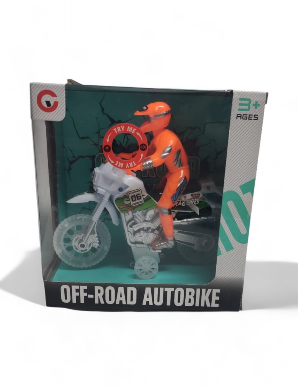 MOTO CROS PEQUEÑA CON LUCES Y MUÑECO NIÑO