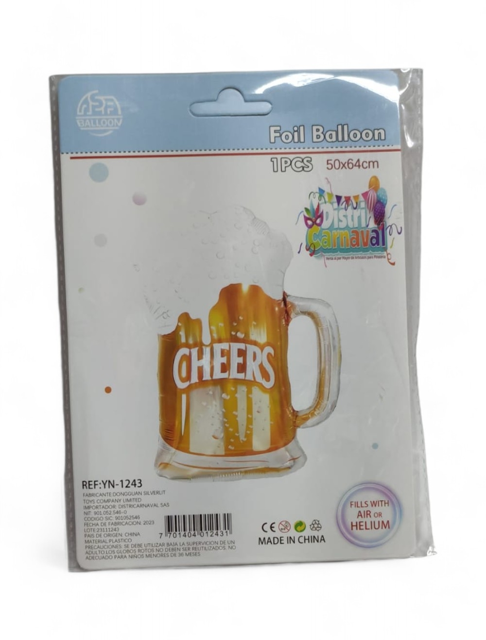 GLOBO METALIZADO CERVEZA 