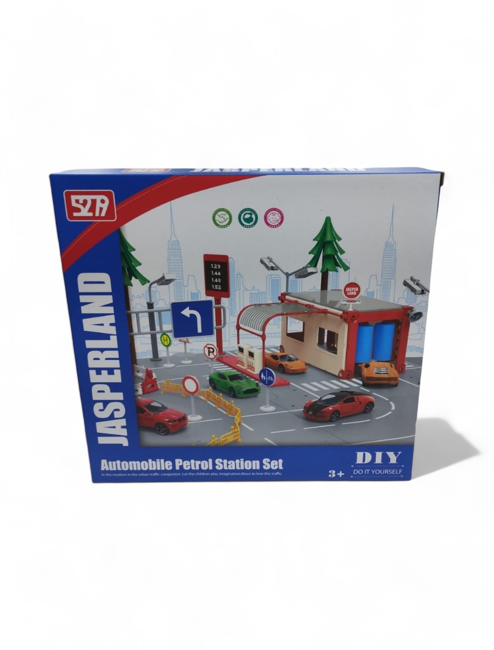 JUGUETE ARMATODO GASOLINERA CON CARRO 