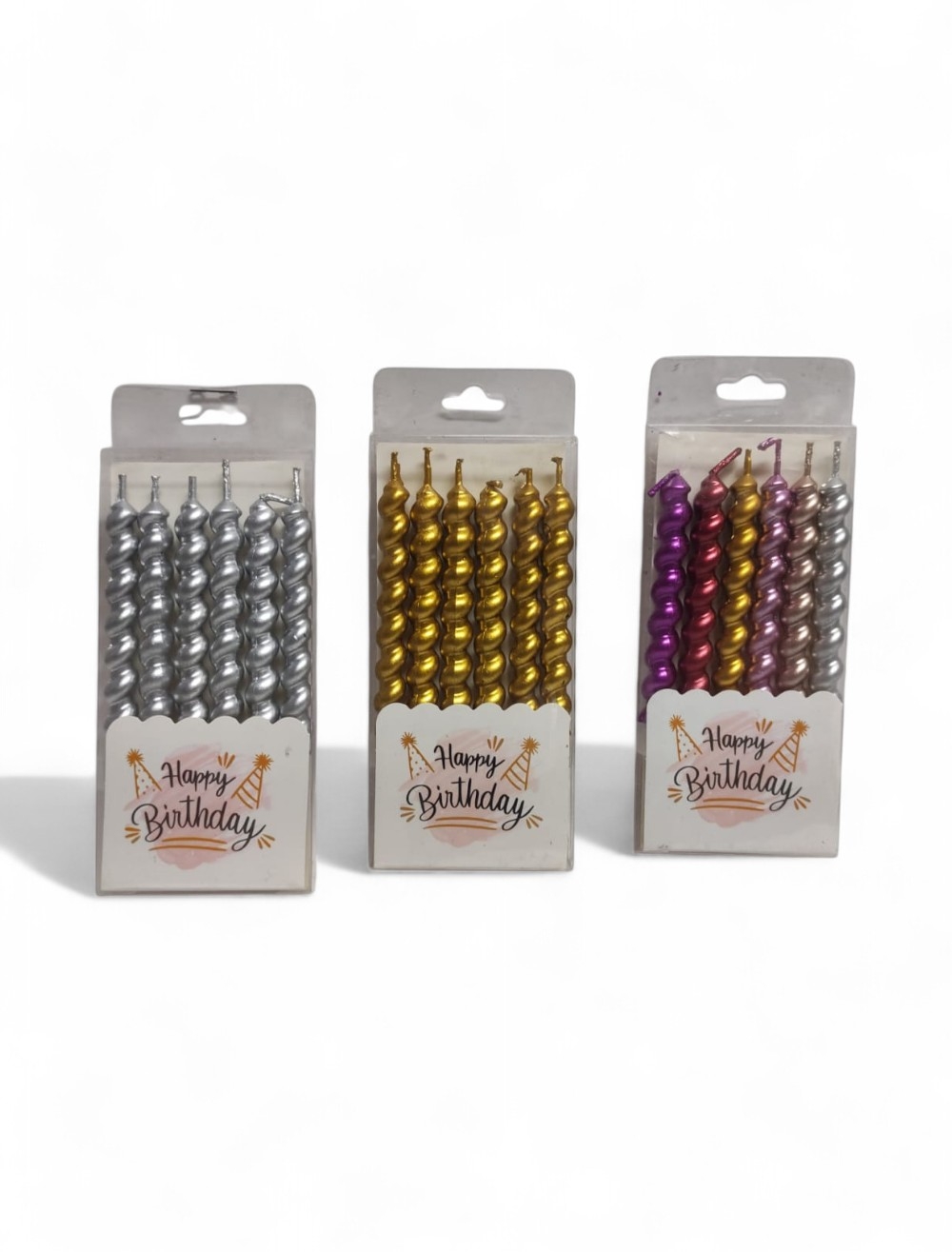 VELA TORNILLO COLORES SURTIDOS METALIZADOS