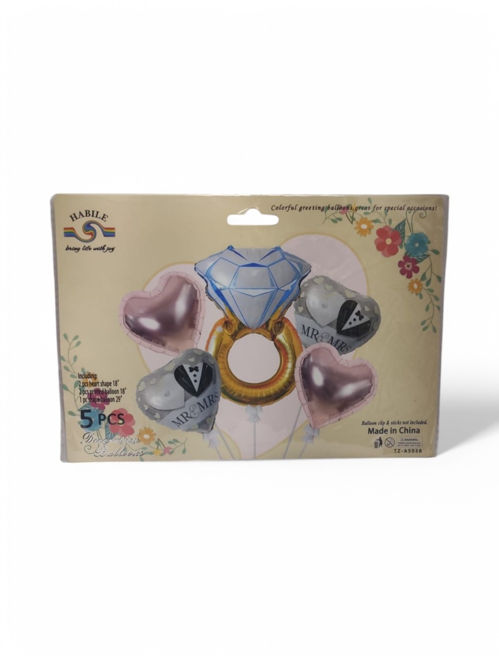 BOUQUET ANILLO DESPEDIDAD DE SOLTERA X 5 UNIDADES