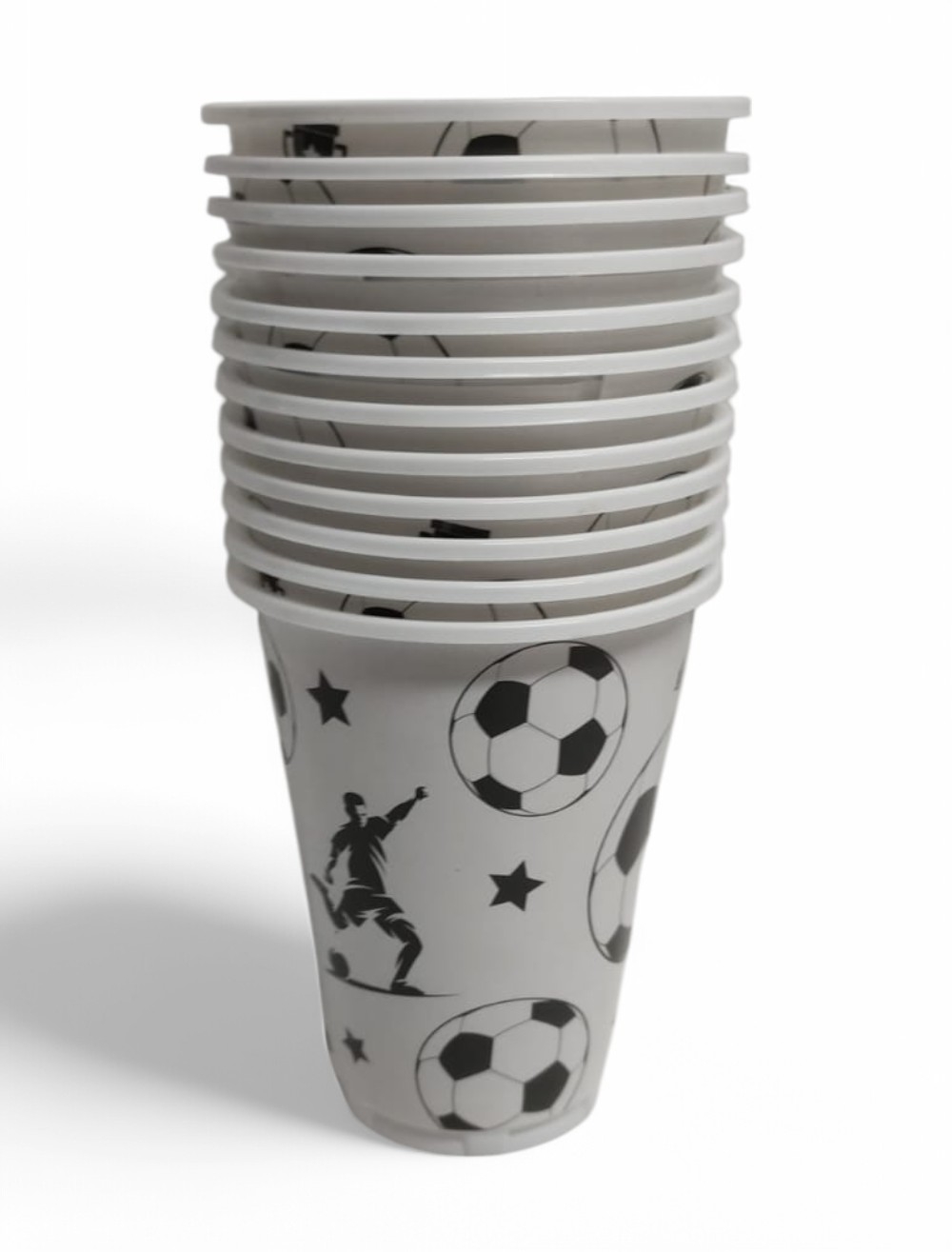 VASO DE FUTBOL BLANCO X 12 UNIDADES