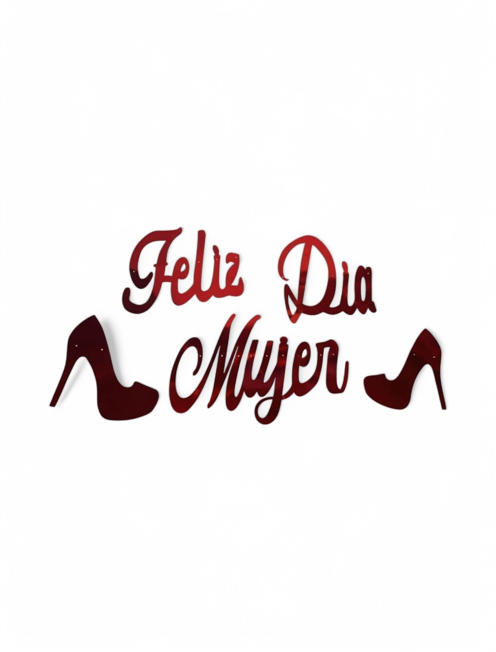 LETRERO CURSIVO FELIZ DIA MUJER EDUAR