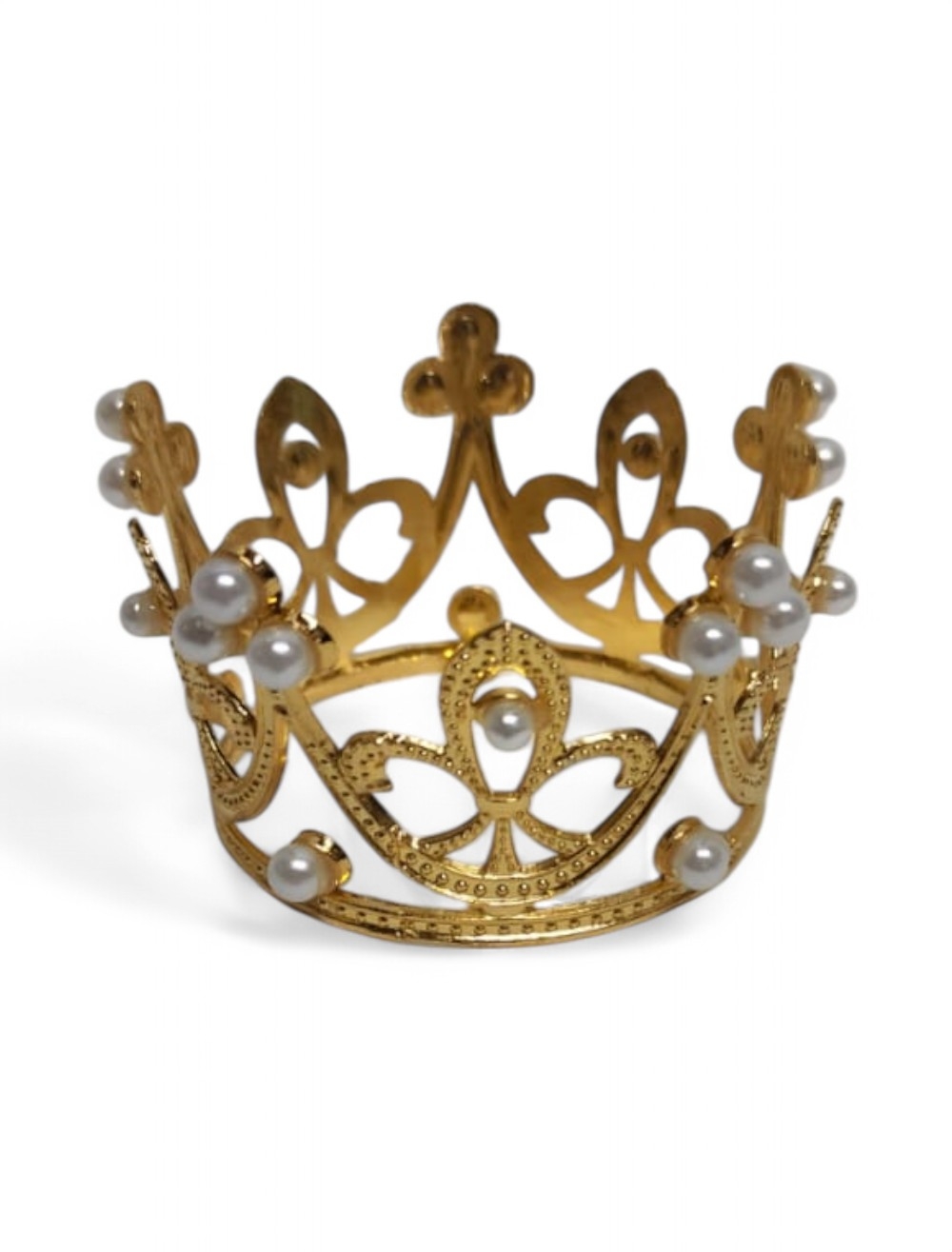 CORONA METALIZDA DORADA PEQUEÑA X 1 UNIDAD