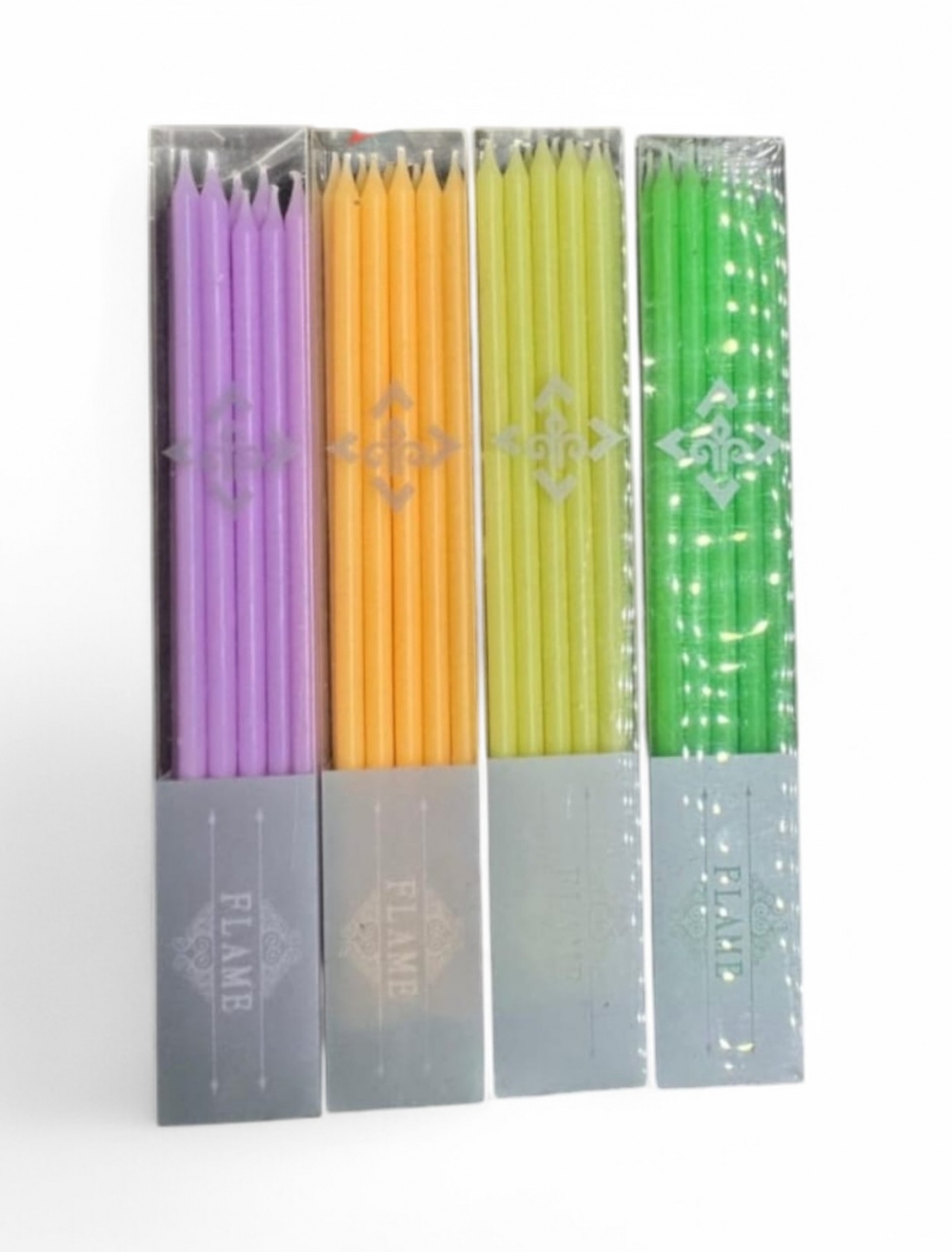 VELA COLORES PATELES X 10 UNIDADES EMPAQUE ACETATO