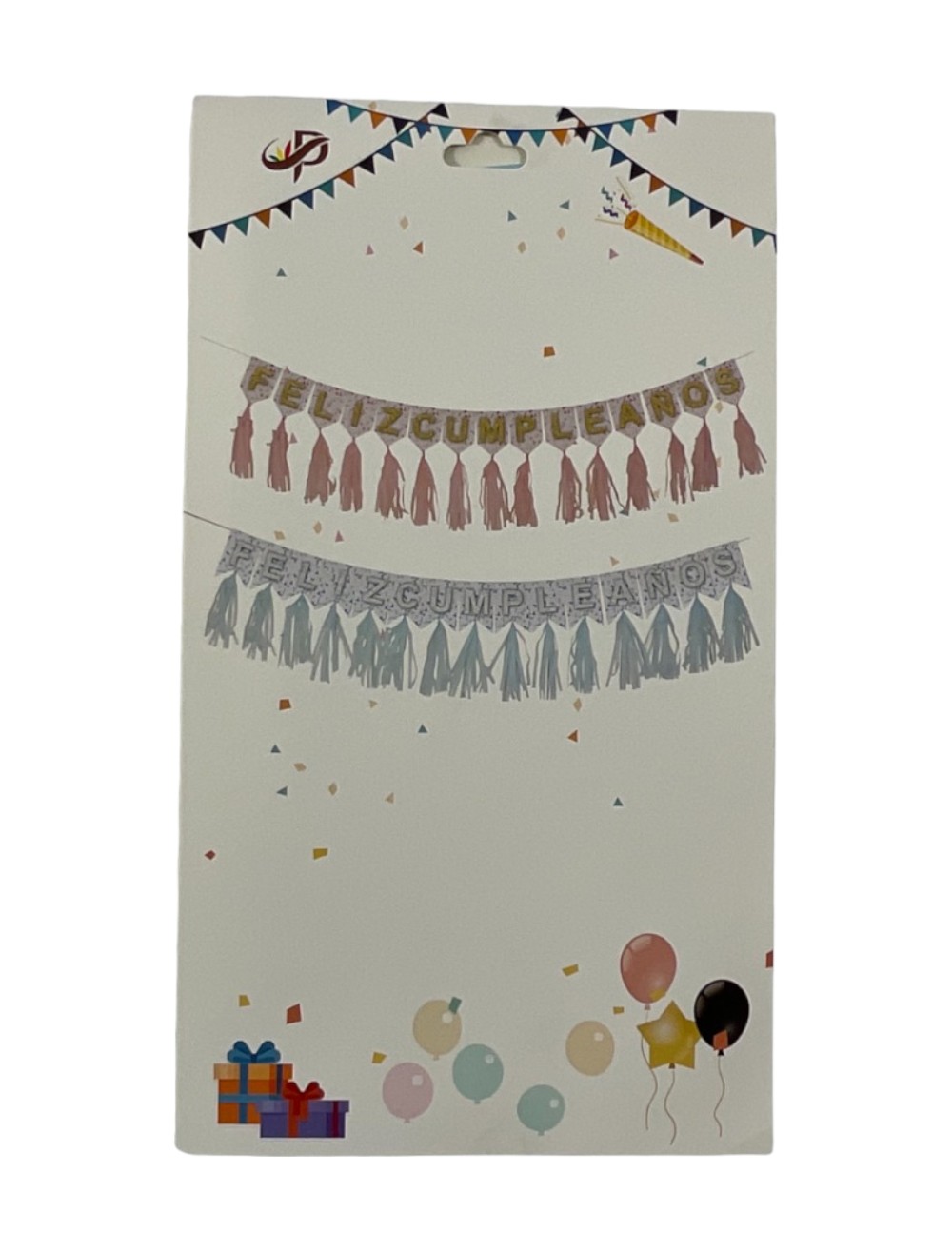 LETRERO FELIZ CUMPLEAñOS DORADO Y AZUL MIRELLA  