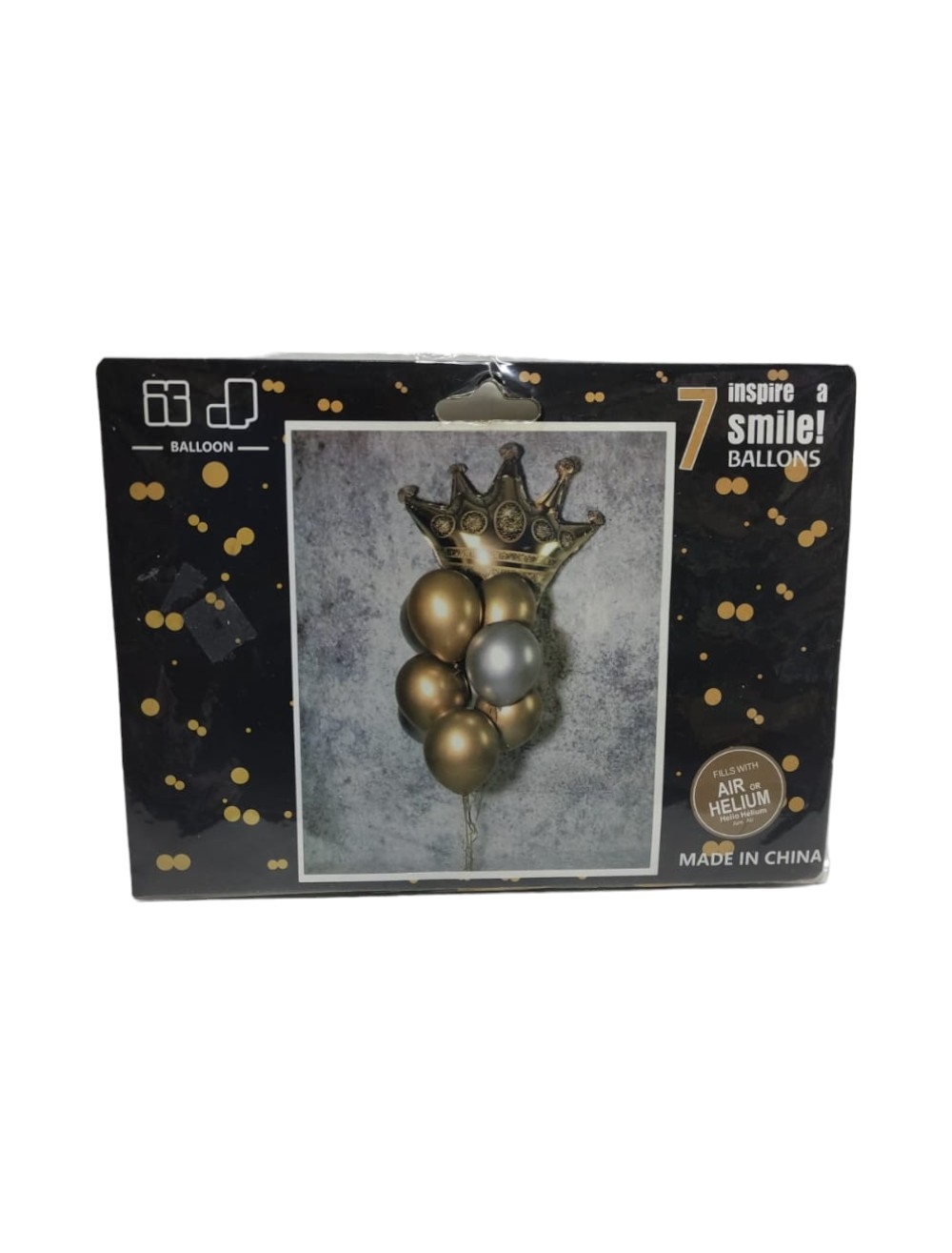 BOUQUET GLOBO BURBUJA CON BOMBAS DORADAX9 UNIDADESS