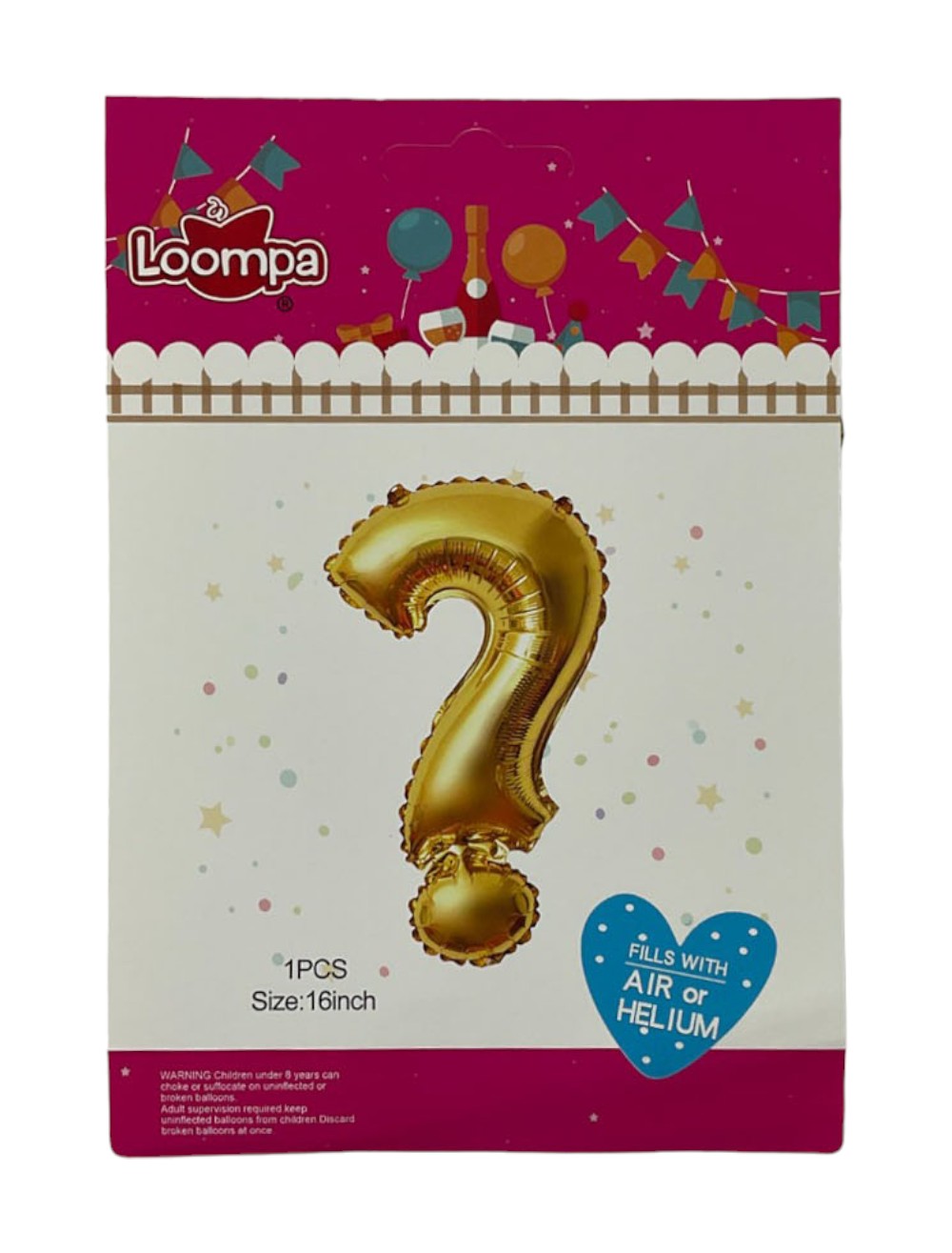 GLOBO METALIZADO INTERROGACION X1 UND