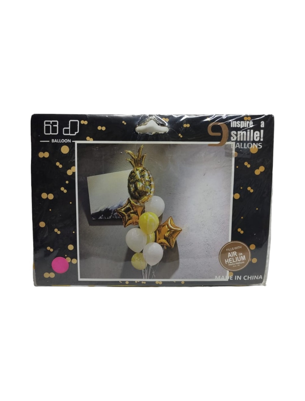 BOUQUET PINA  ESTRELLA GLOBOS X9 PIEZAS