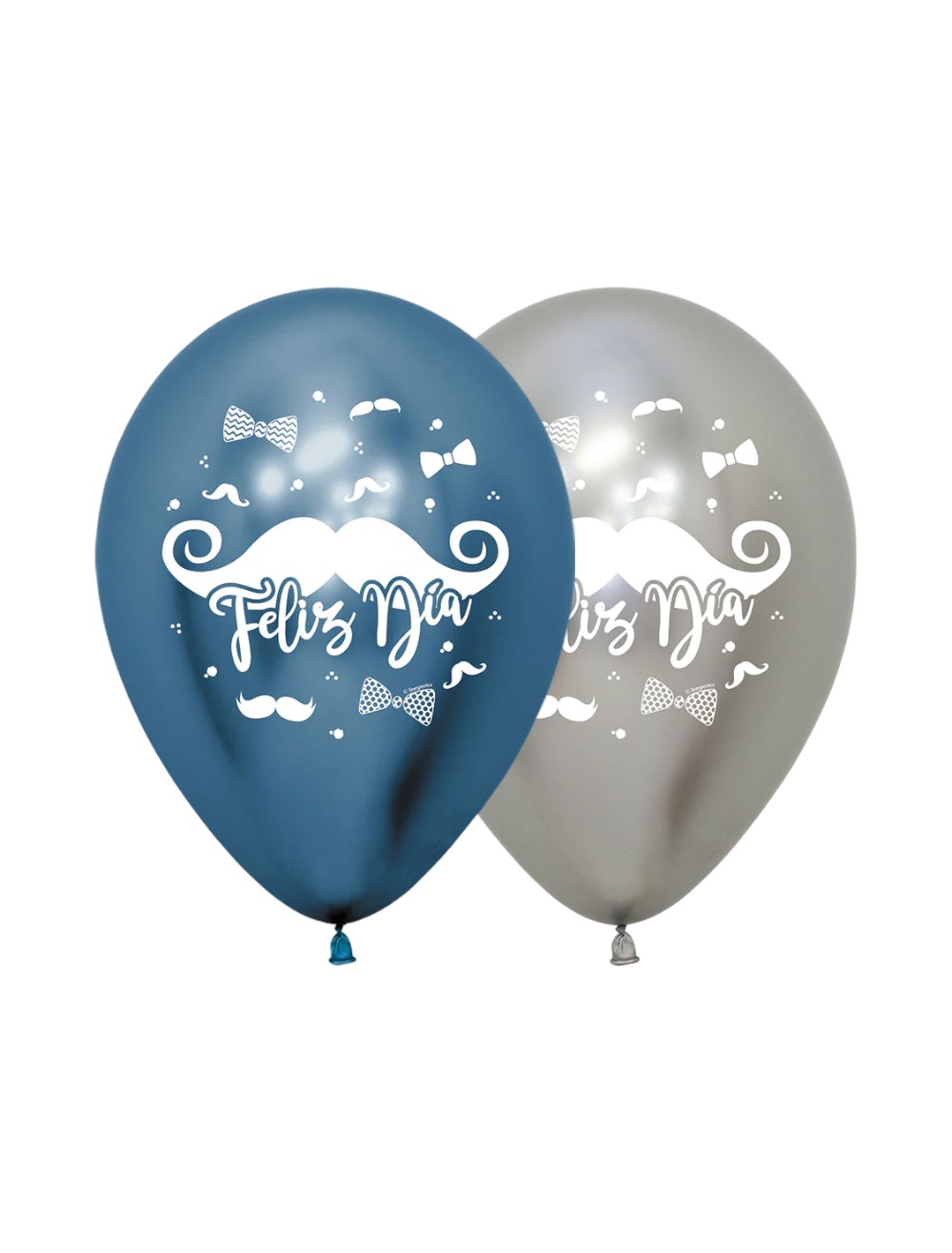 GLOBO LATEX R12X12 REFLEX BIGOTES FELIZ DIA SEMPERTEX