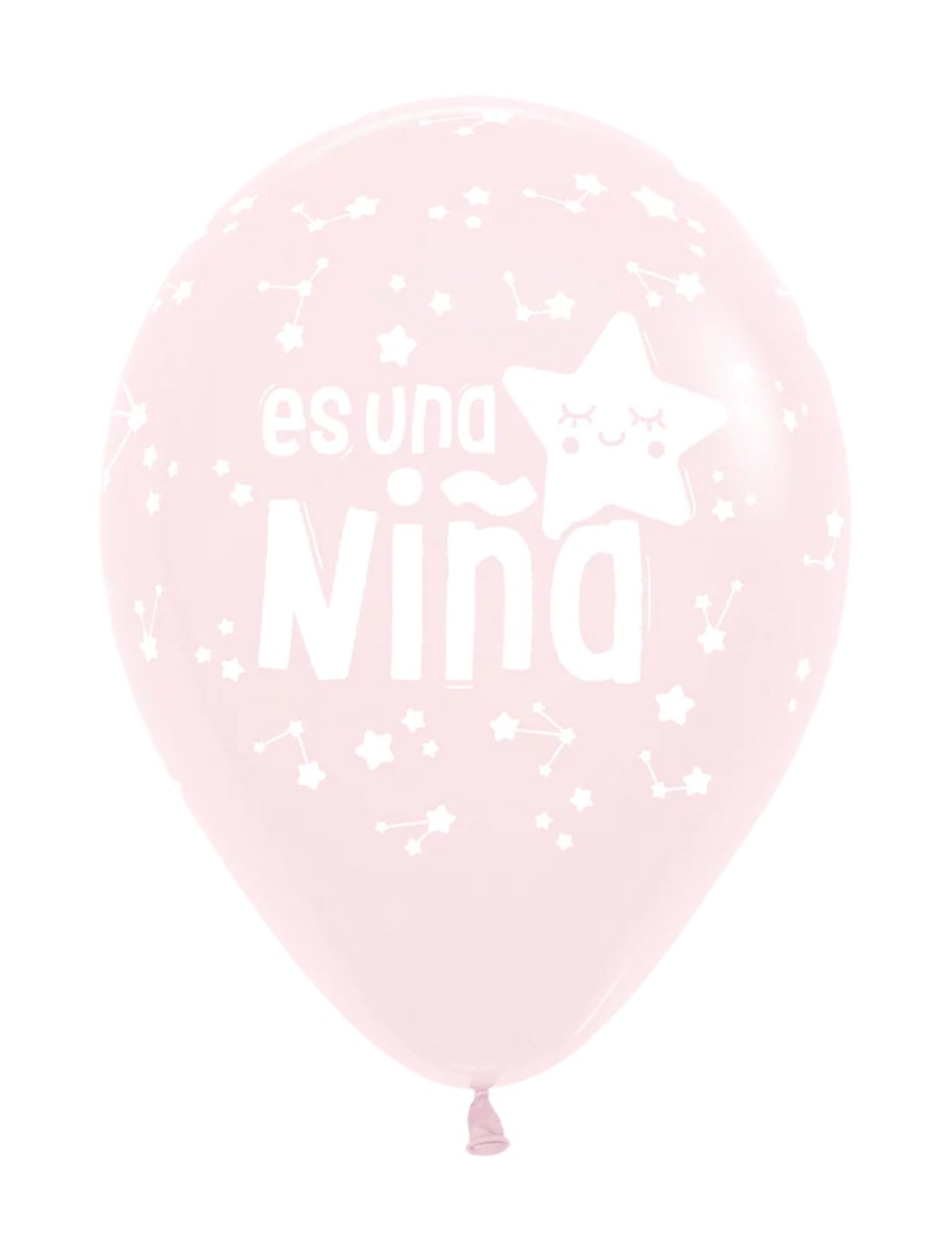 GLOBO LATEX R12X12 INFINITY ES UNA NINA ESTRELLA PASTEL MATE ROSA SEMPERTEX