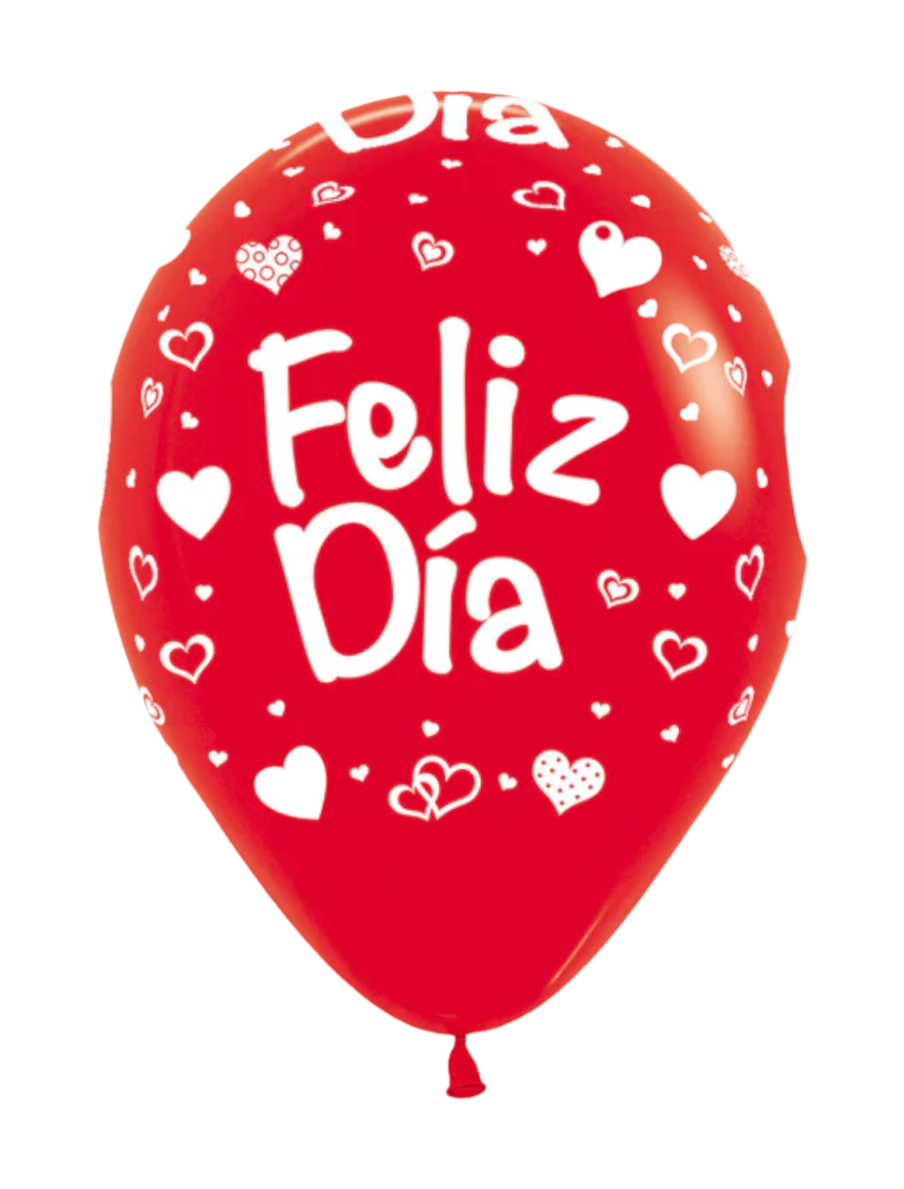 GLOBO LATEX R12X12  INFINITY ROJO FELIZ DIA CORAZONES SEMPERTEX