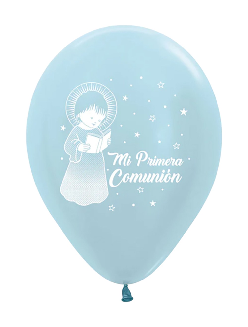 GLOBO LATEX R12X12 AZUL PRIMERA COMUNION SEMPERTEX