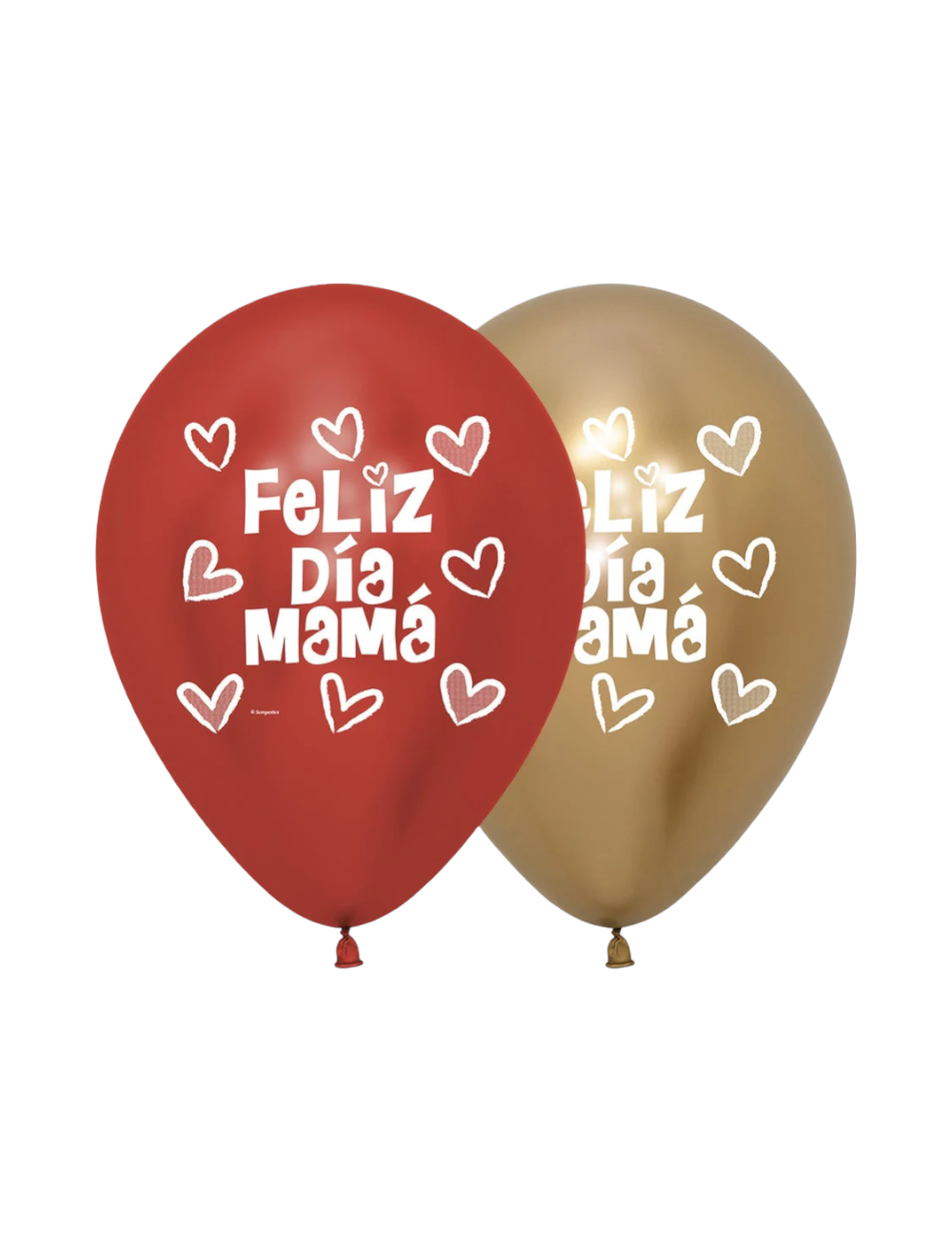 GLOBO LATEX R12X12 REFLEX FELIZ DIA MAMA CORAZONES SEMPERTEX